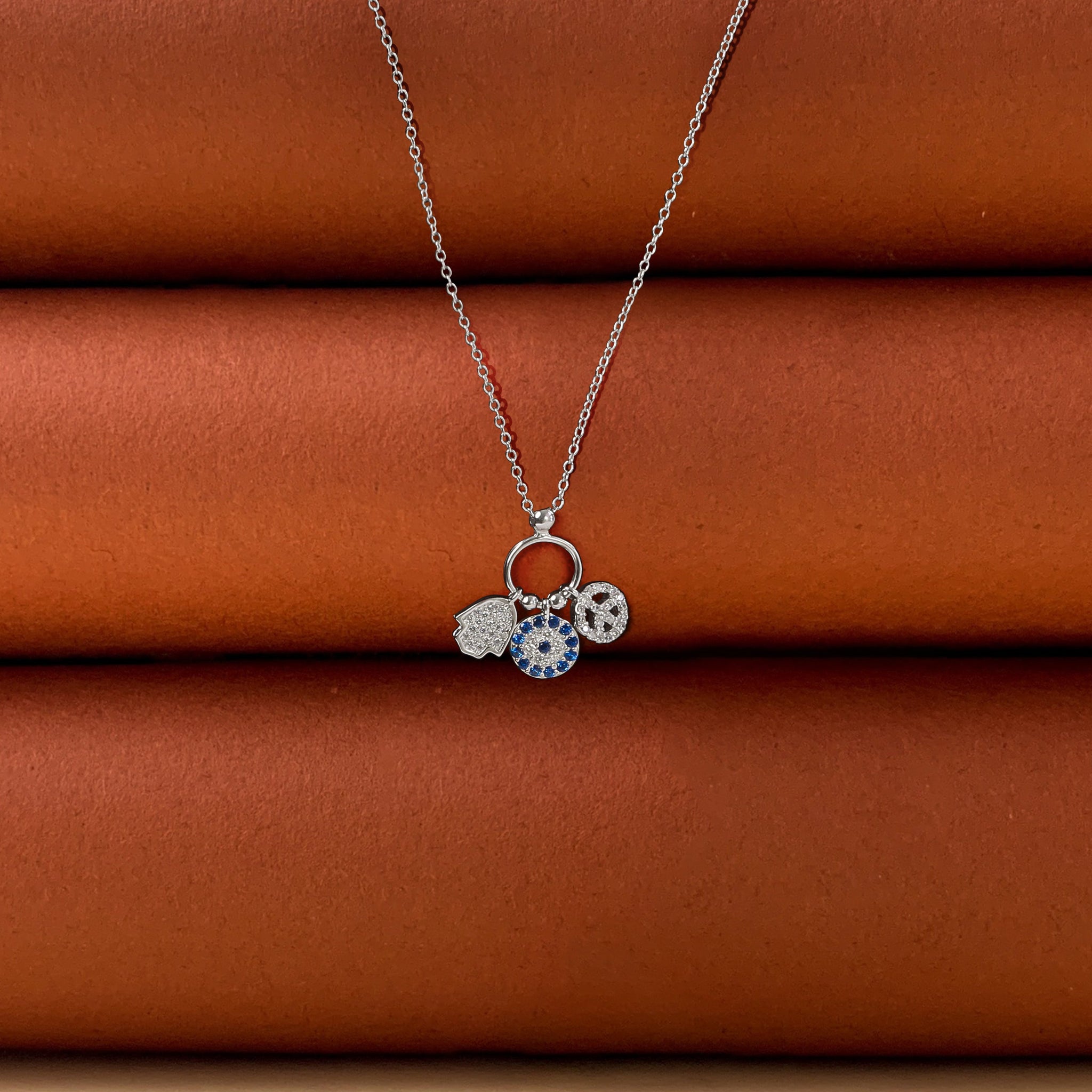 TRINKET TRIO CHARMS NECKLACE - SilverCove