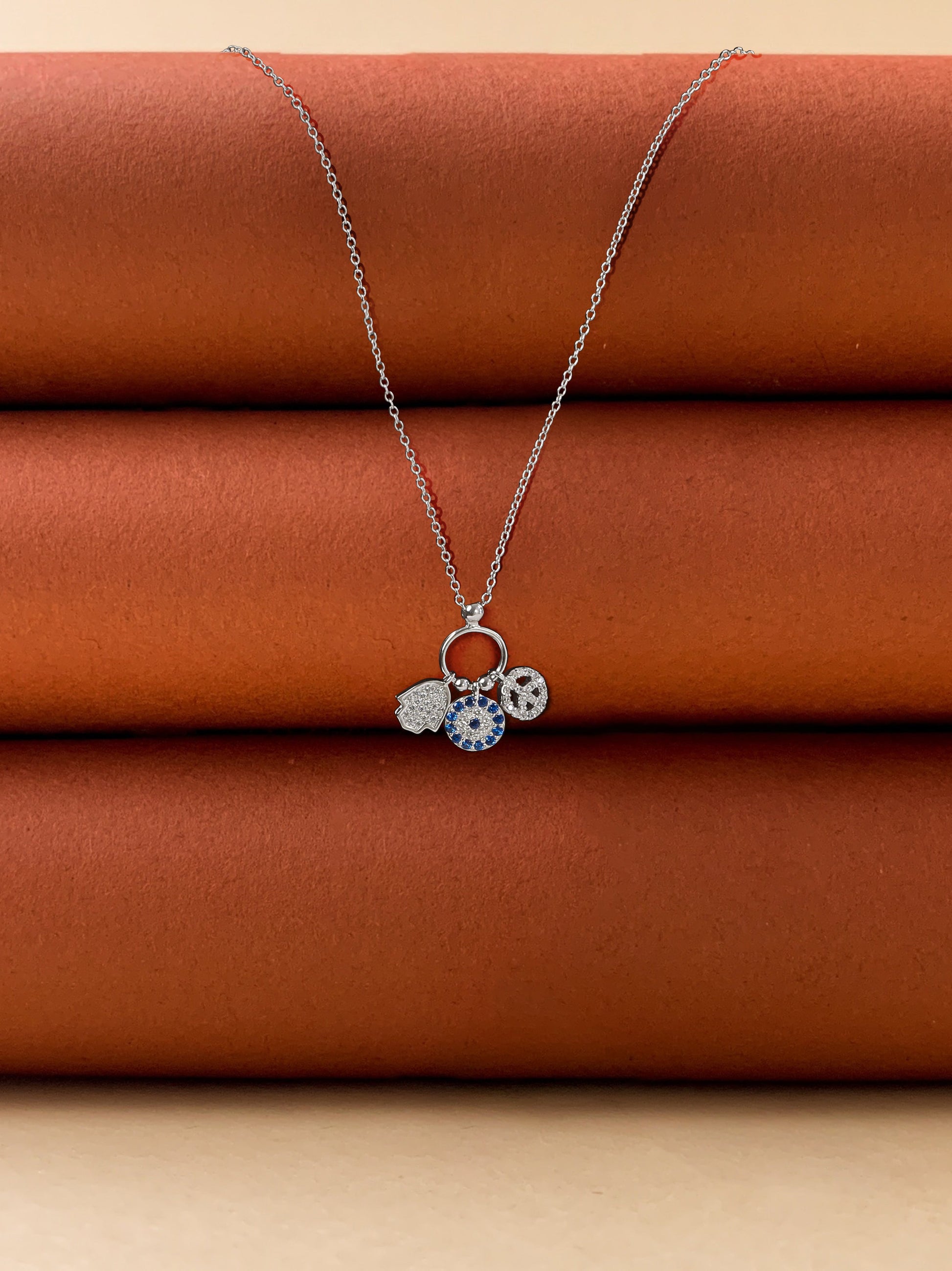 TRINKET TRIO CHARMS NECKLACE - SilverCove