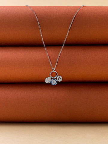 TRINKET TRIO CHARMS NECKLACE - SilverCove